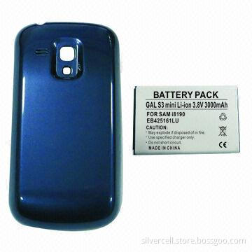 Battery Cover for Samsung i8190, with 3,000mAh Capacity, 3.8V Voltage, CE and RoHS Marks